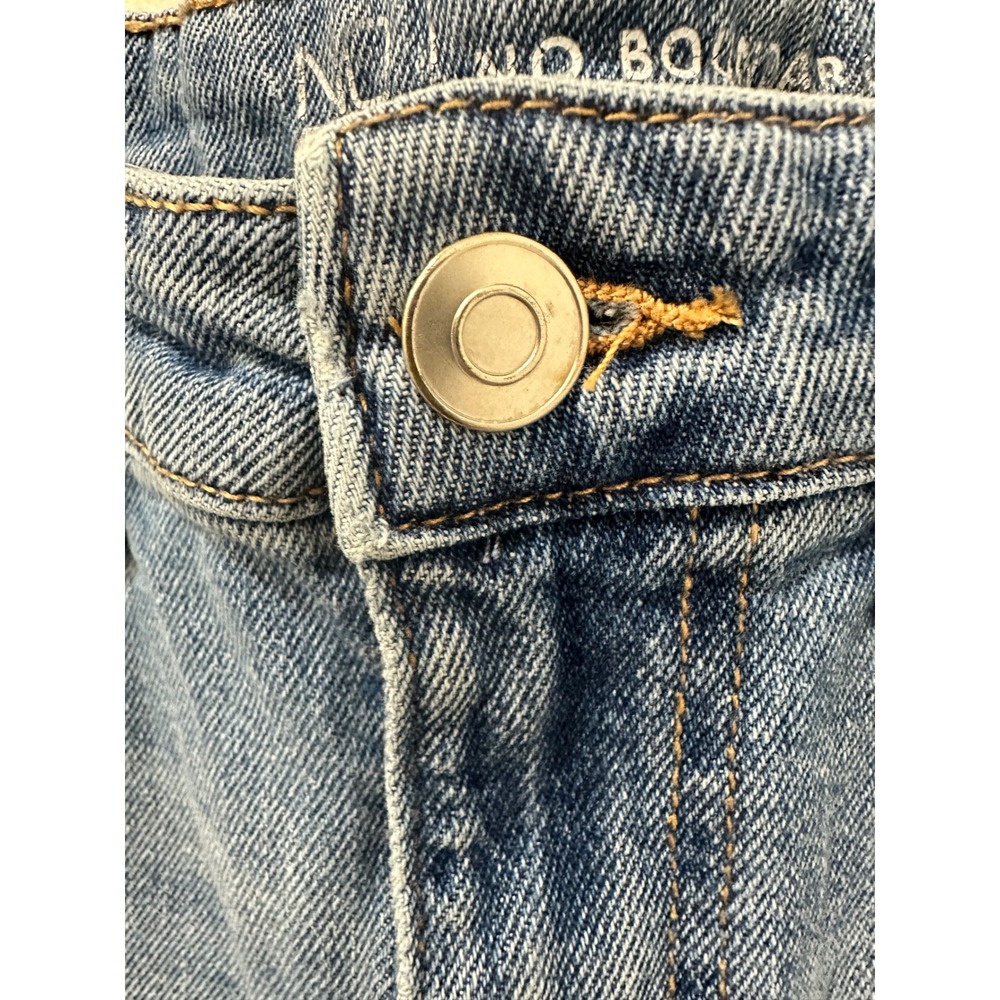 Y2K No Boundaries Womens High Rise Flare Jeans Medium Wash Raw Hem Size 3 - Picture 5 of 7
